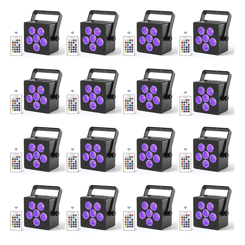 50W RGBW 6-in-1 Rechargeable Battery LED Par Light -P49