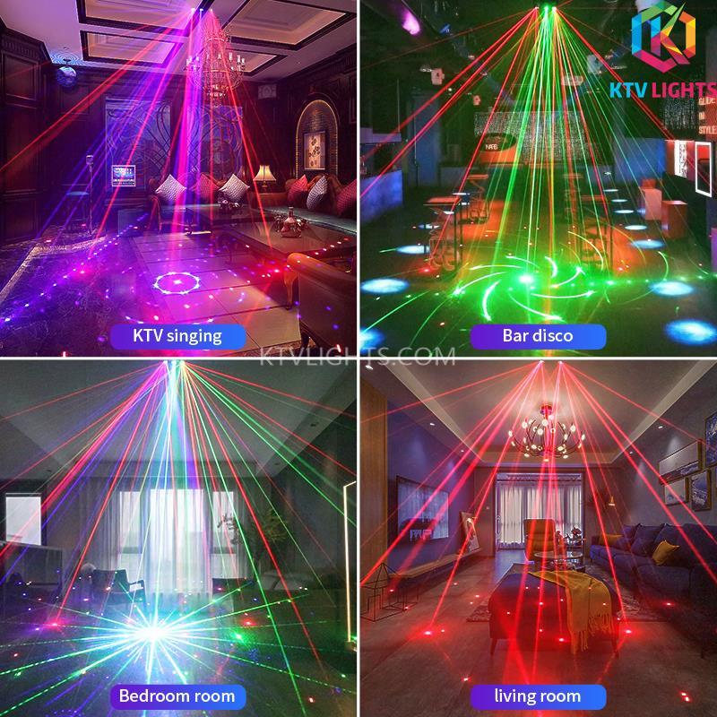 Luz laser RGB 4 em 1 - luz de palco com 21 furos - B5