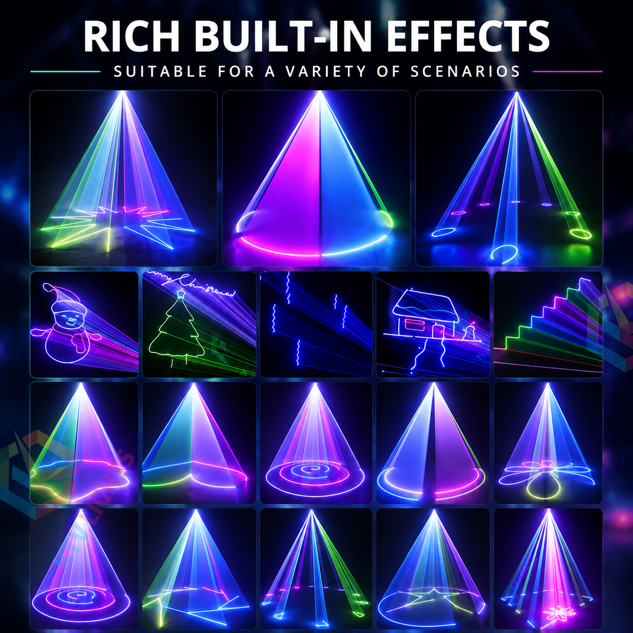 2w APP 3D Animation Party DJ RGB Laser Light - A33
