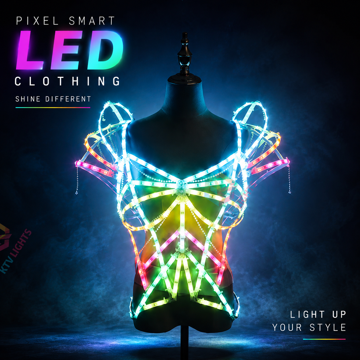 KTVLIGHTS  Smart Pixel LED Clothing for DJ Shows & Rave Parties-M47