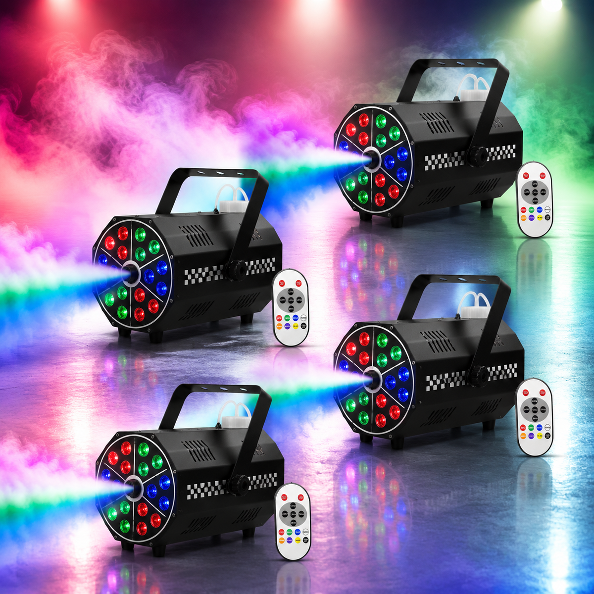 KTVLIGHTS 500W 18 LED RGB Halloween Fog Machine-Y2