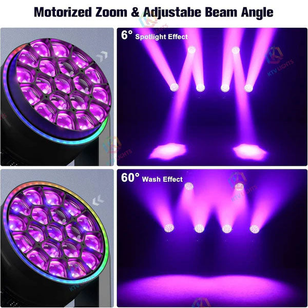 285W 4-in-1 focusing bee eye + moving head light with zoom and beam effect - E51