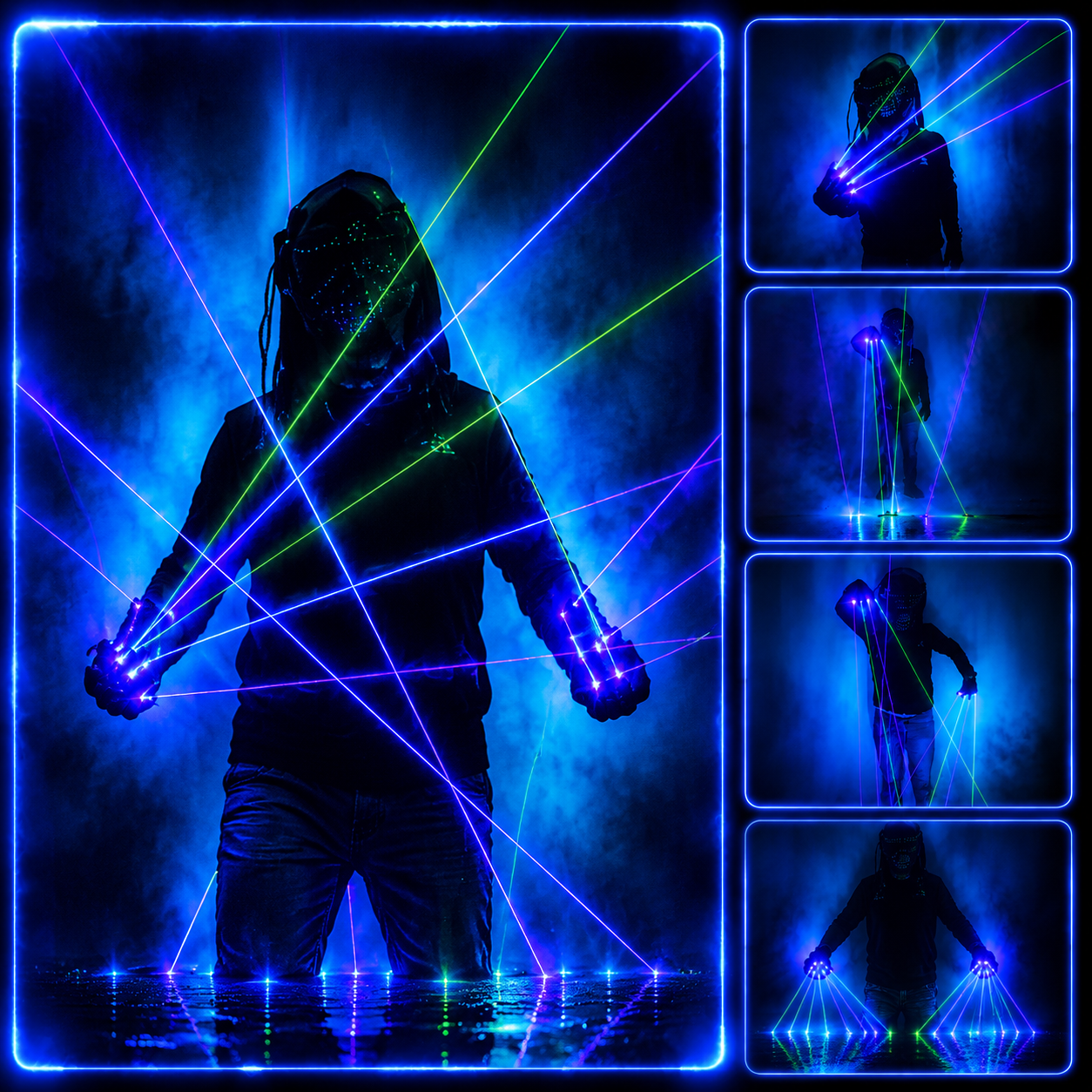 KTVLIGHTS creates stunning light shows using laser gloves-M11