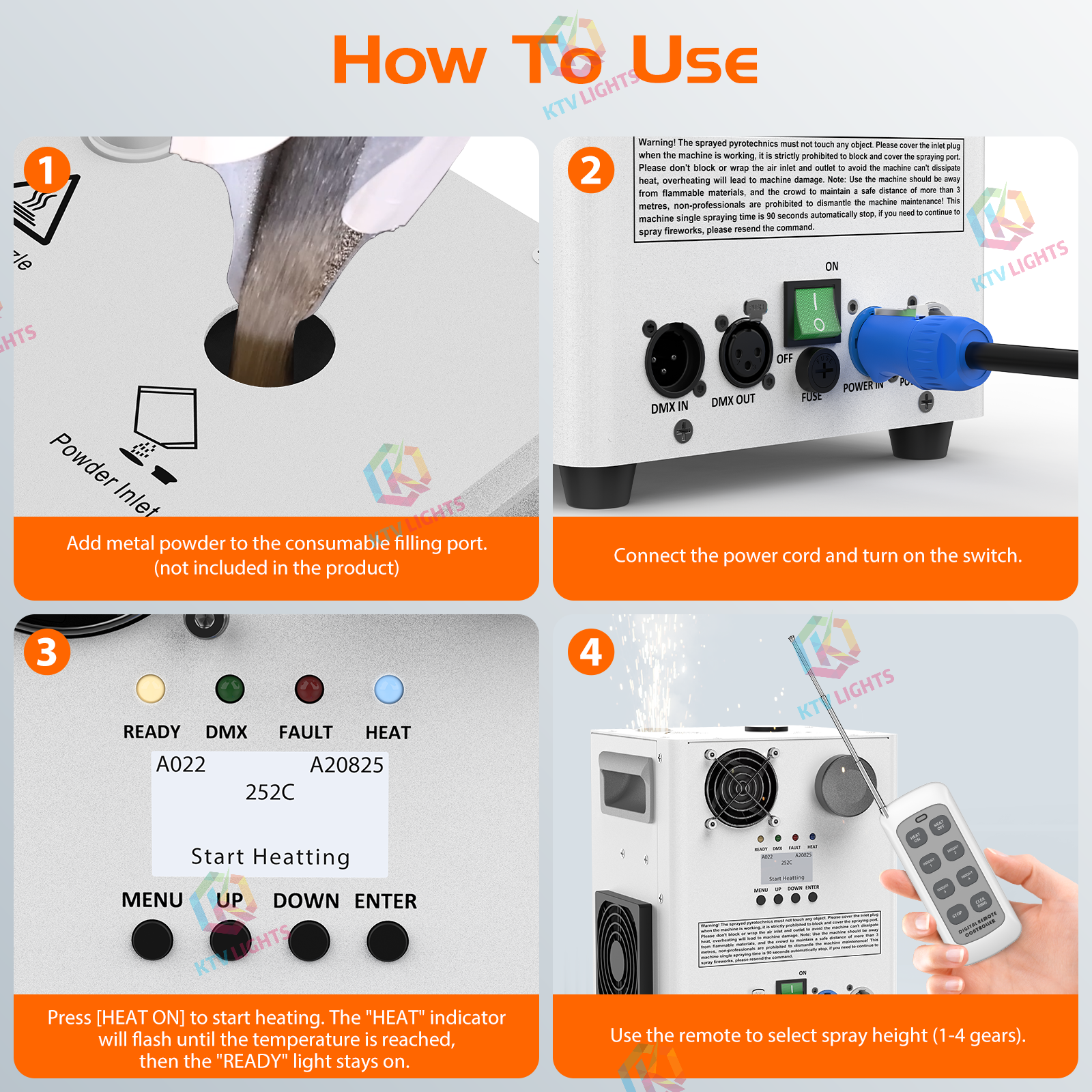 800W Cold Spark Machine -H6