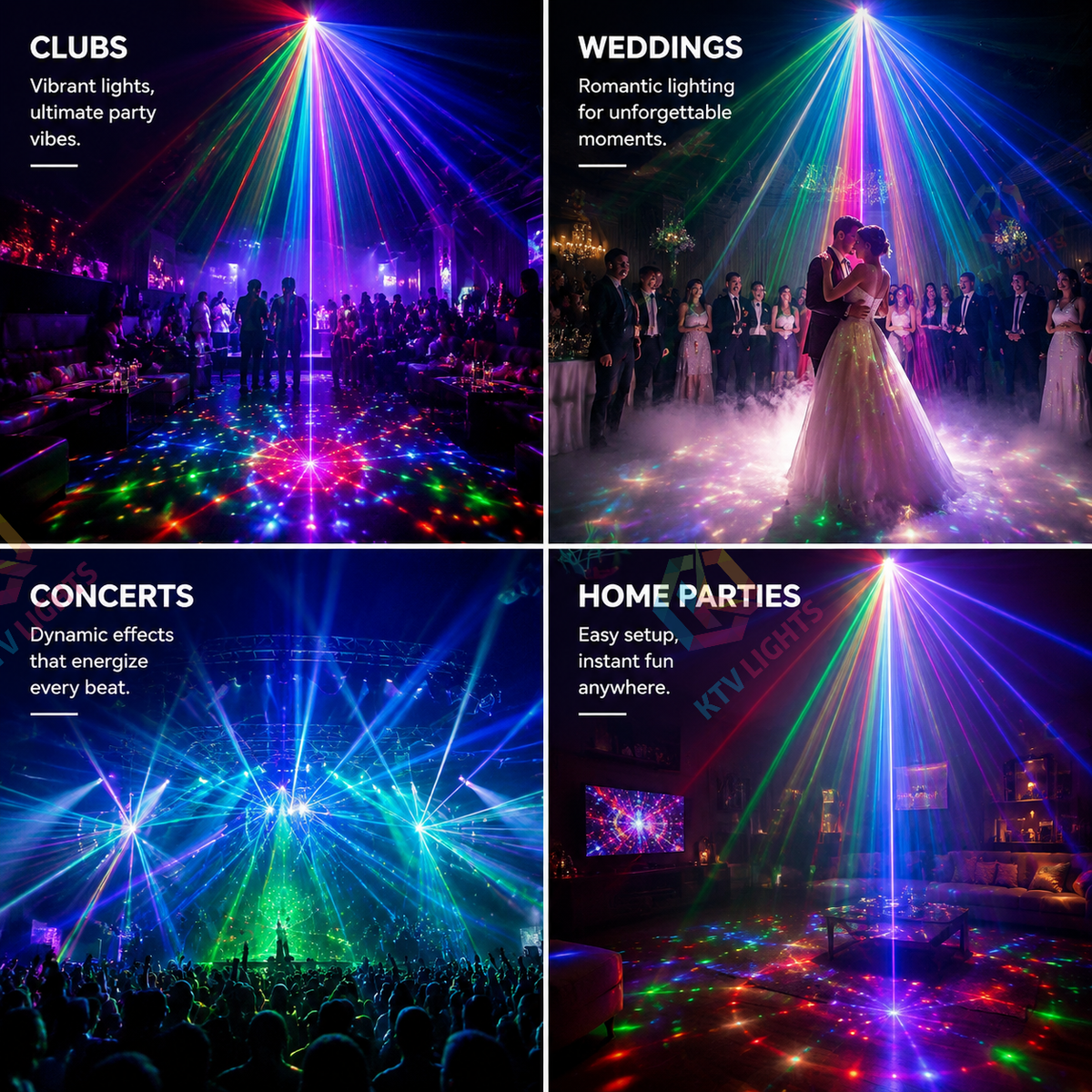 KTVLIGHTS Full-color animated laser light, suitable for DJ parties and nightclubs-A30