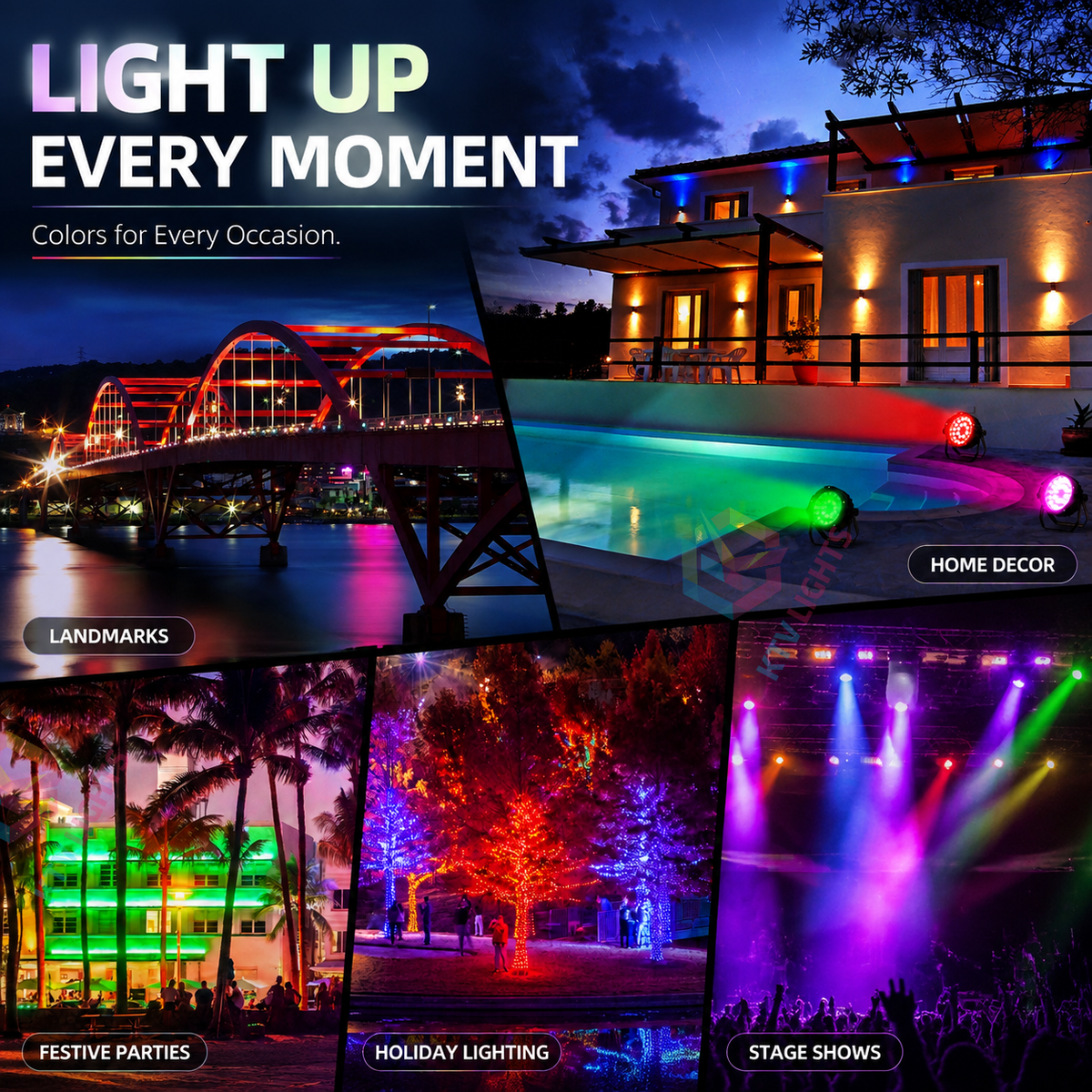 KTVLIGHTS 240W RGBWA+UV Waterproof Outdoor LED PAR Light-P23