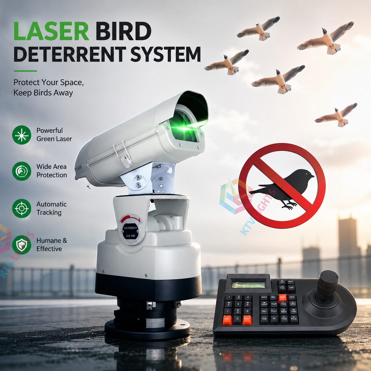Professional Outdoor Bird Repellent Lights and Animal Repellent Laser Lights - B54