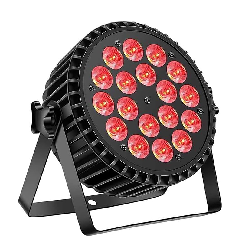 6-in-1 RGBW + UV 18-LED par light-P22