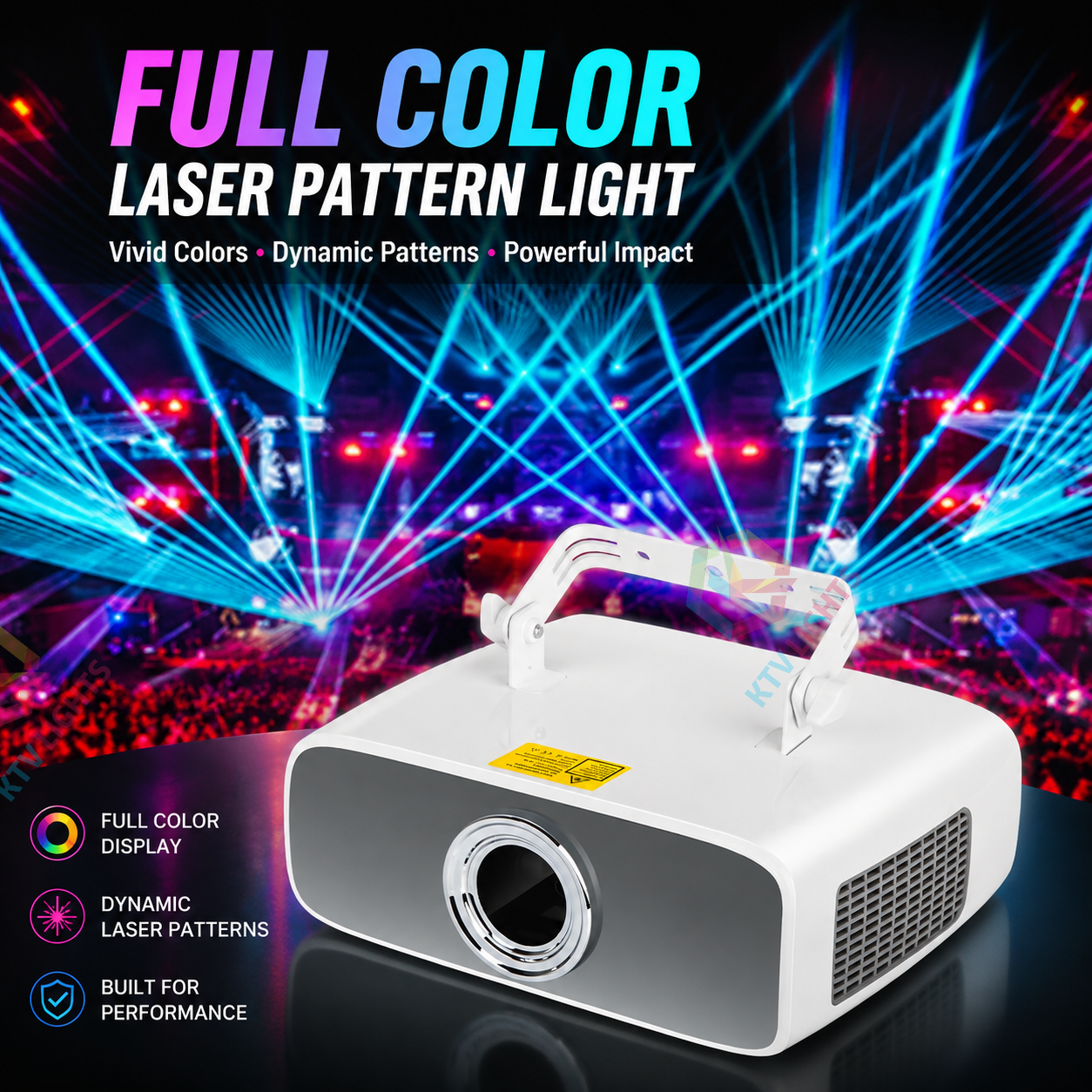 KTVLIGHTS RGB laser pattern lights, suitable for DJ parties and stage performances-A10