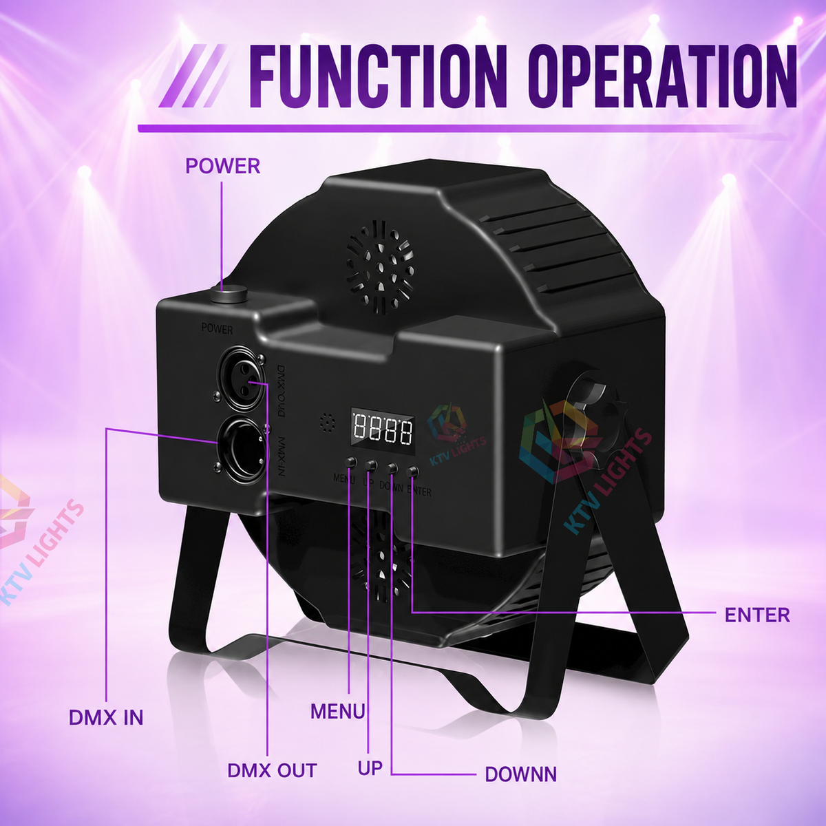 KTVLIGHTS 36W UV LED DJ Stage PAR Light-P69