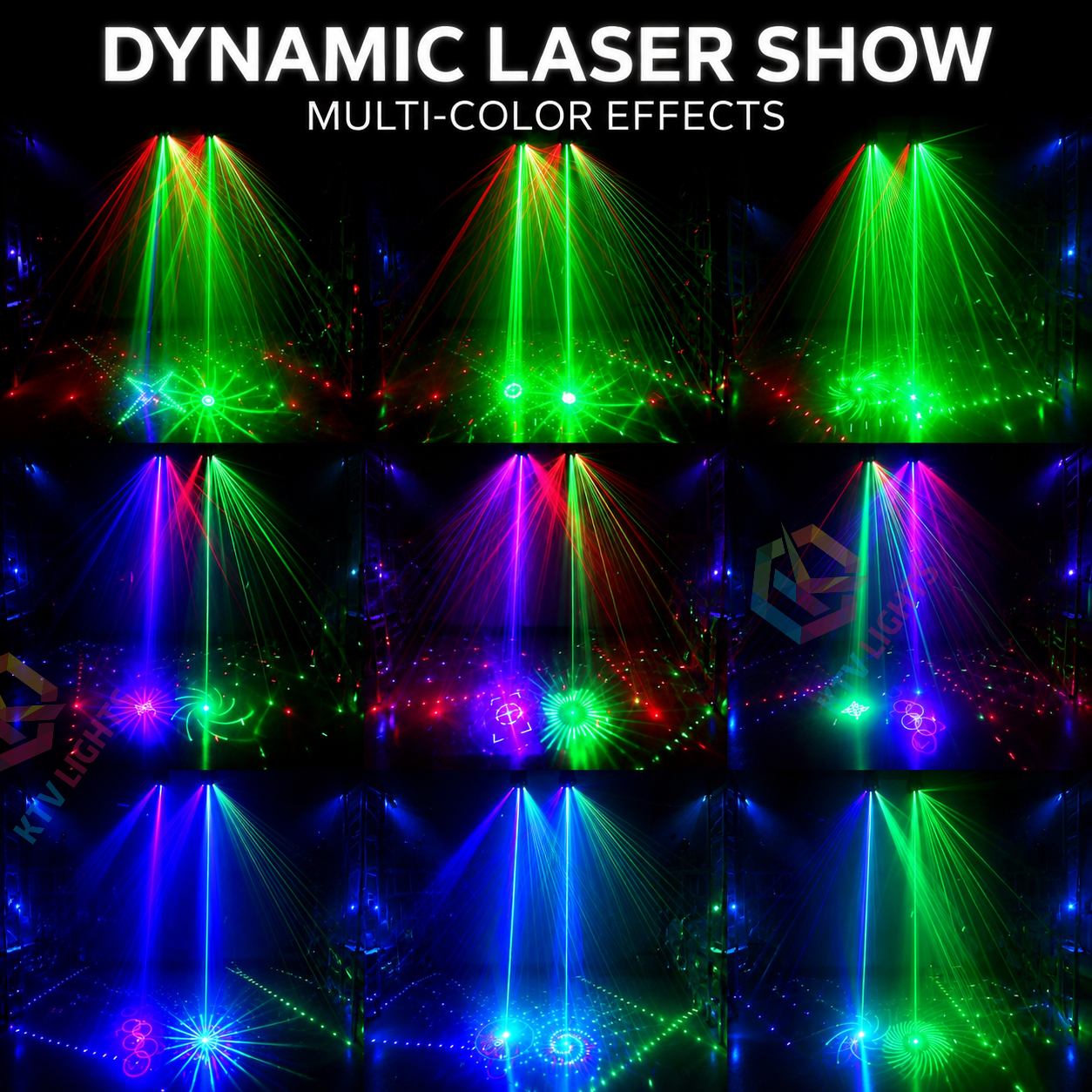 KTVLIGHTS RGB laser stage lights, suitable for DJ parties and events -B5