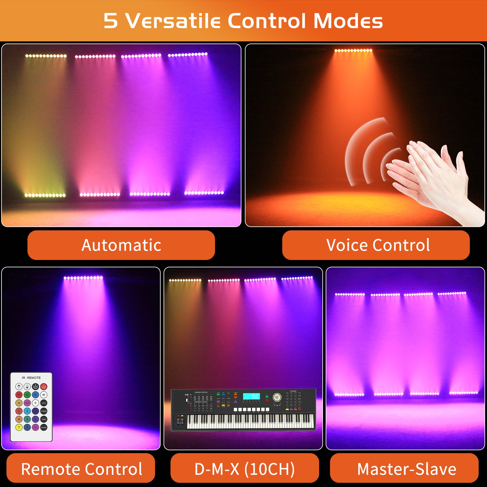 72w Rechargeable 6in1 RGBWA + Wall Washer-X13