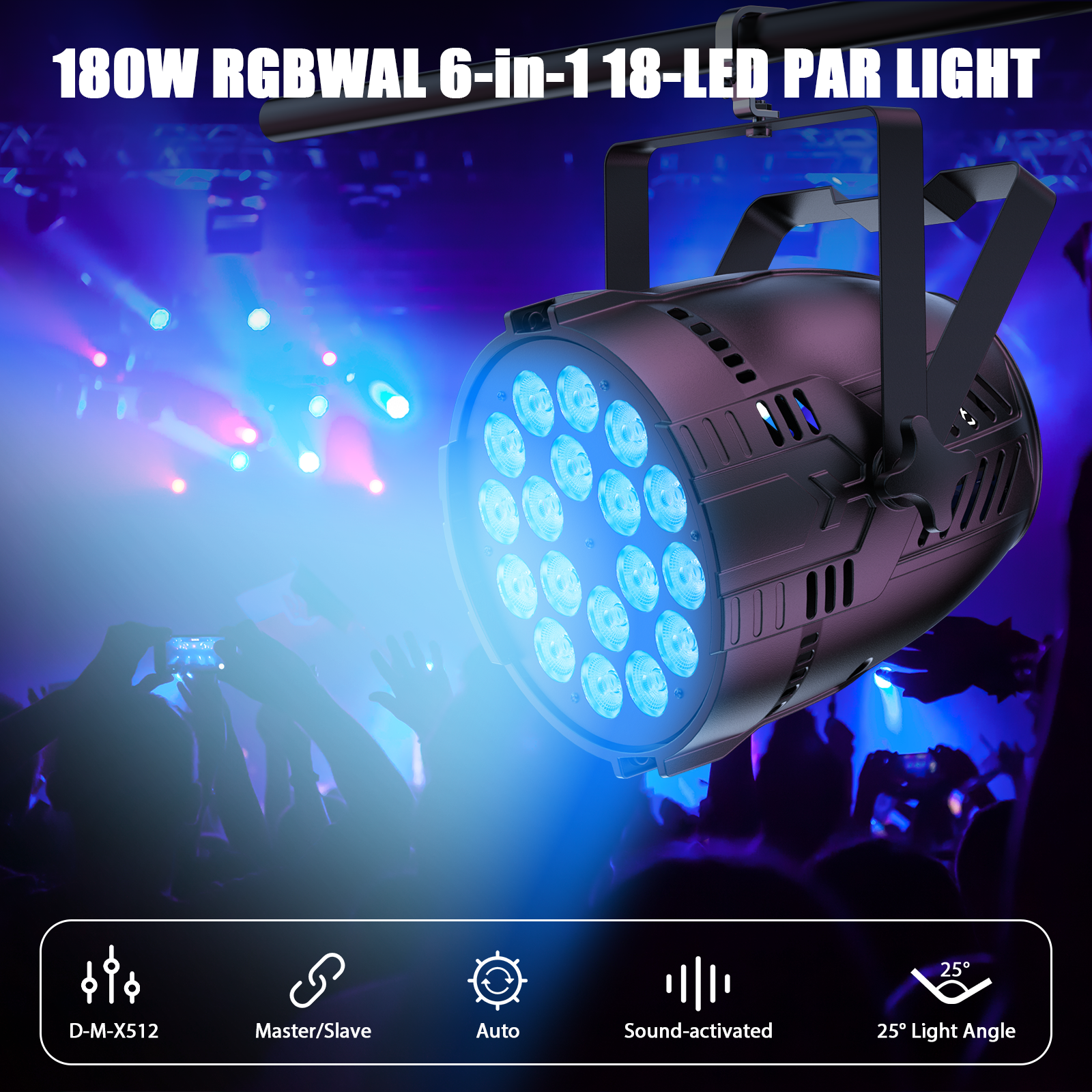 18x10W RGB 6-in-1 Par Light-P38
