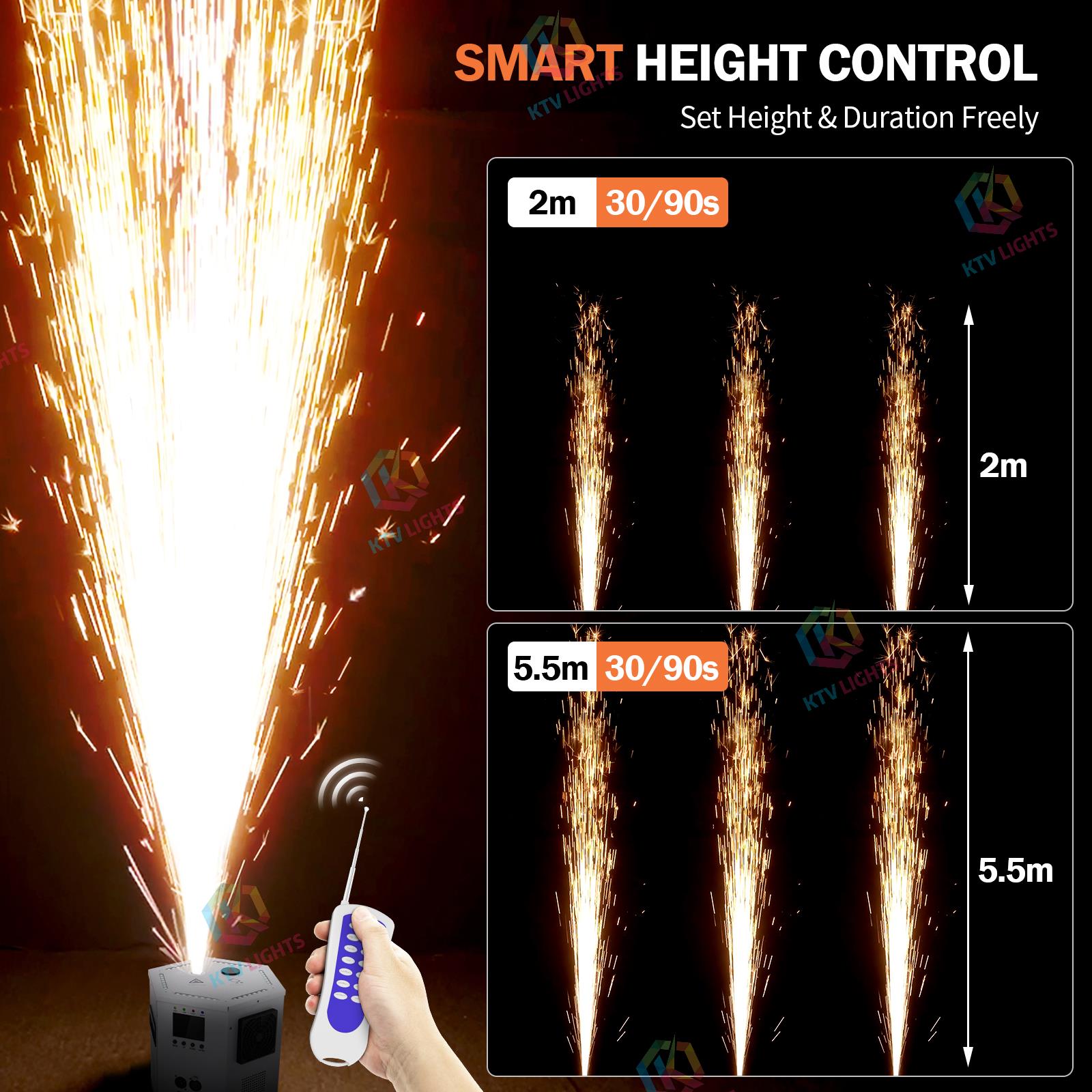 700w Hexagonal fireworks fountain cold spark machine-H5
