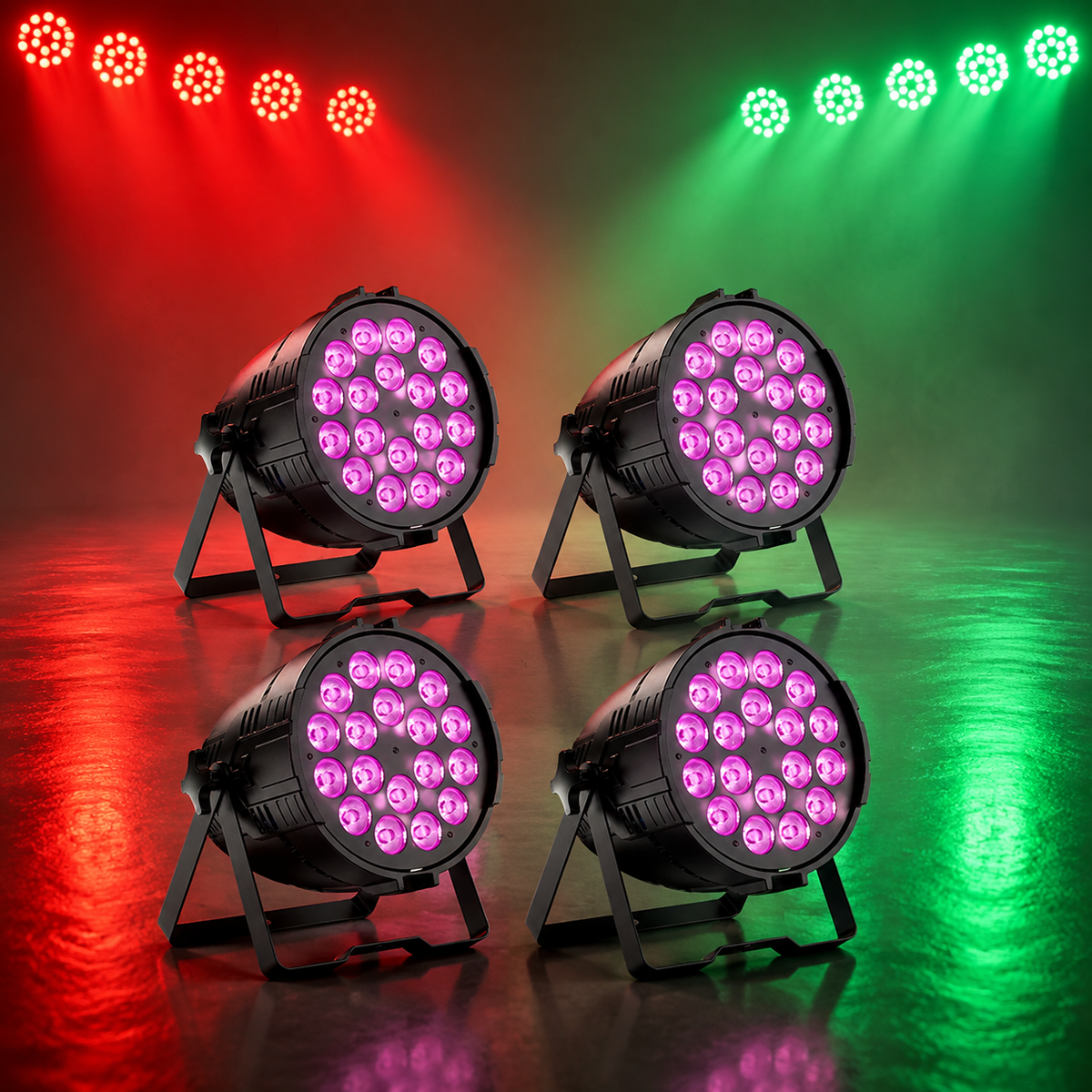 KTVLIGHTS 18x10W RGB 6-in-1 LED Stage PAR Light-P38