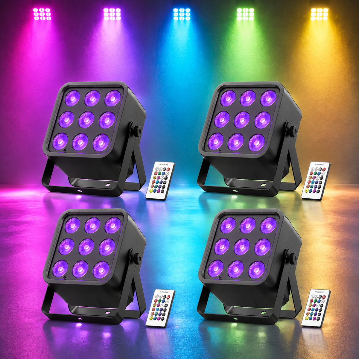 KTVLIGHTS 54W RGBWA+UV 6-in-1 DMX Rechargeable Stage Light-P25