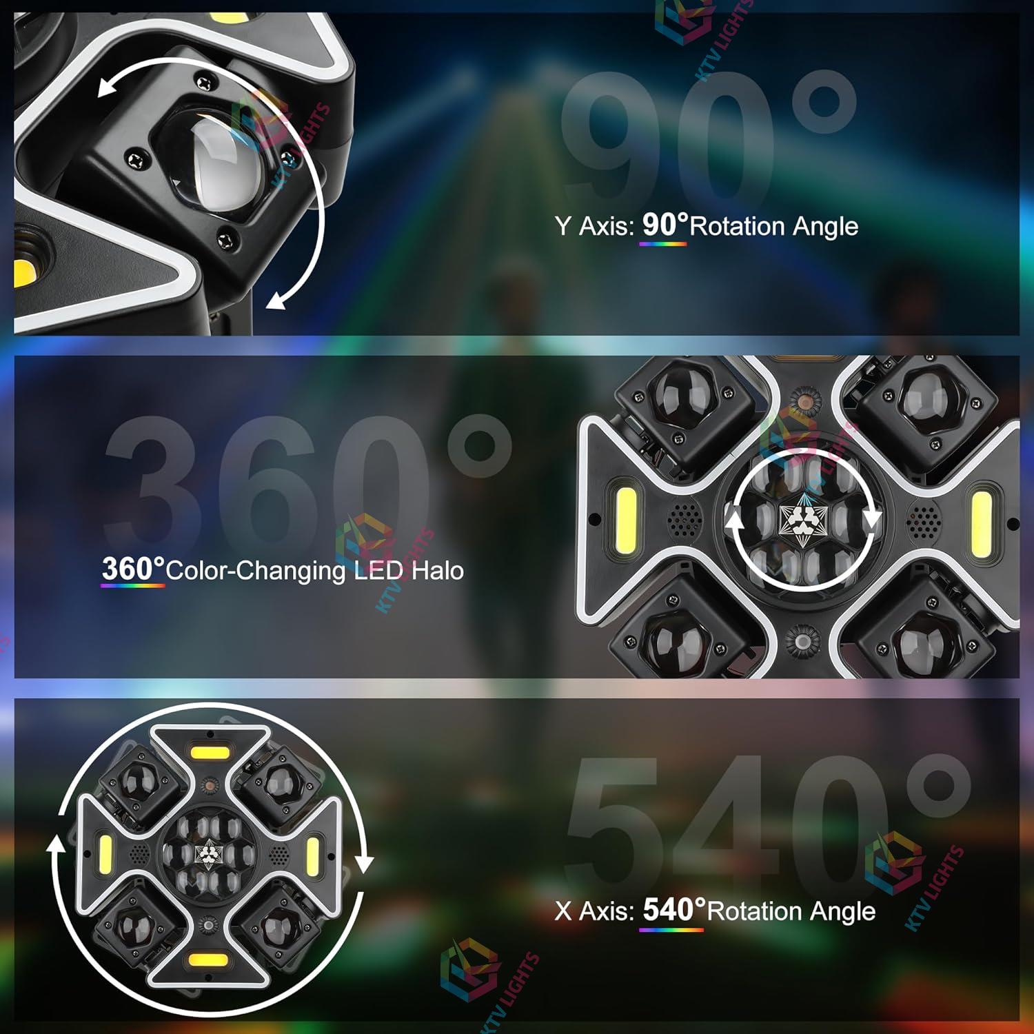 120W quad-arm LED moving head light with RGB light strip-E71