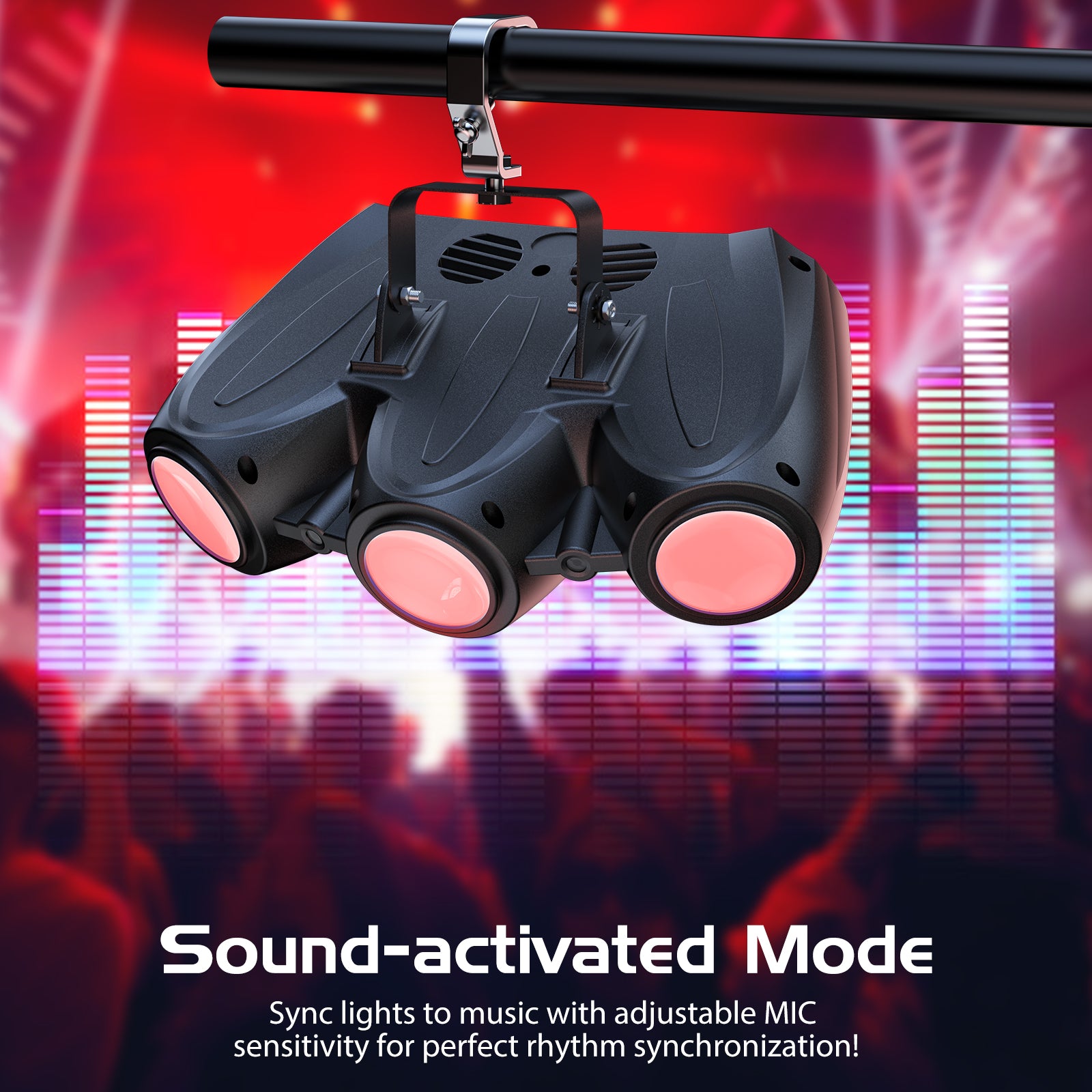 New 192 LED stage effect light RGBW three-head airship-C23