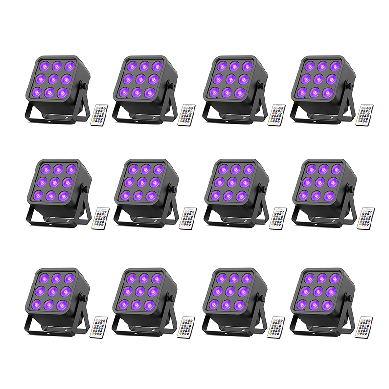54W DMX 6 in 1 RGBWA UV Rechargeable Stage Light-P25