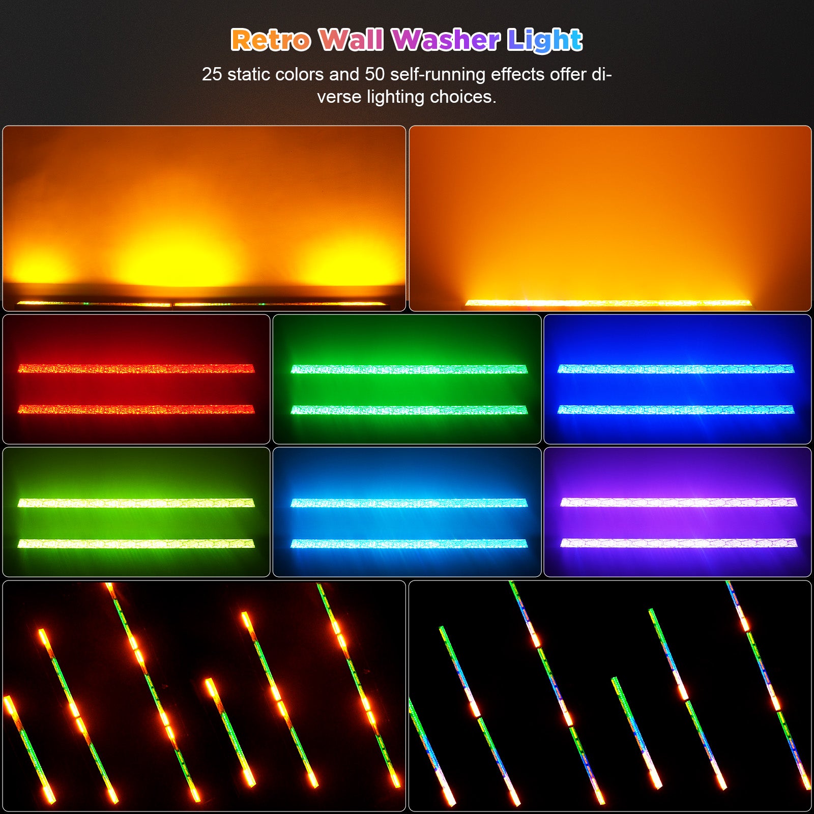 New 450W Retro RGB LED Wall Washer-X10