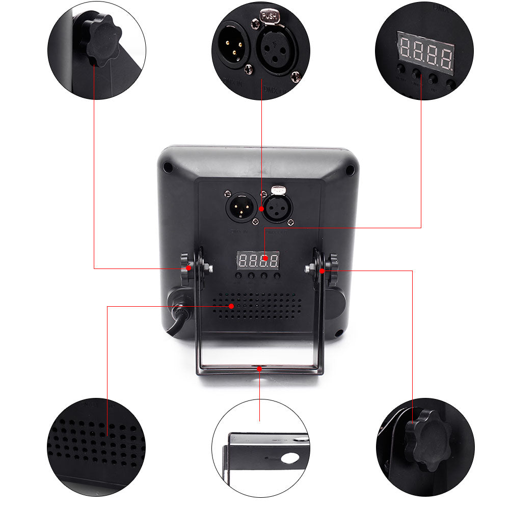 9 LED remote control square par light stage light-P28