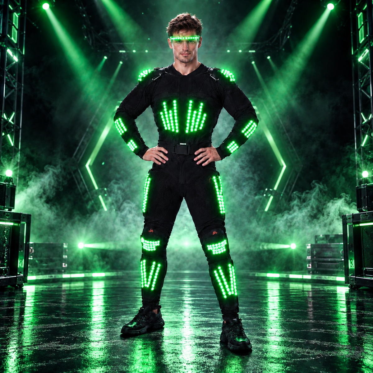KTVLIGHTS LED Armor Costume for Rave, Cosplay & Stage-M61