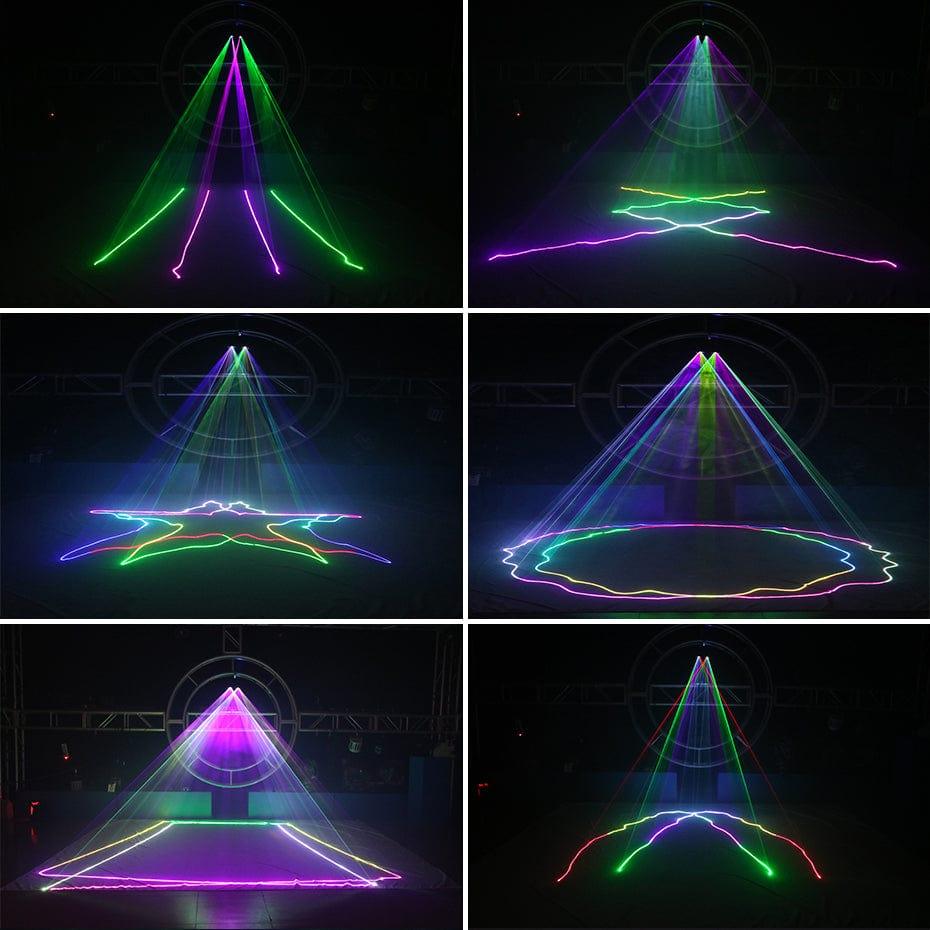 KTVLIGHTS Dual Hole Disco DJ Laser Beam line Scanner RGB DMX512 Stage Lighting-KTV1 - Ktvlights