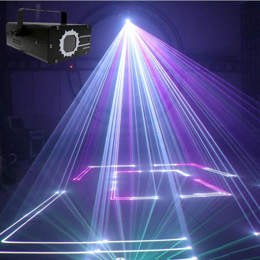 Remote DMX Full Color 3D Animation RGB 500mW Effect Laser Beam DJ Stage  Light
