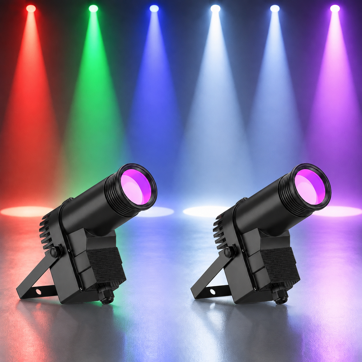 KTVLIGHTS 10W RGBW 4-in-1 LED Spotlight-J1