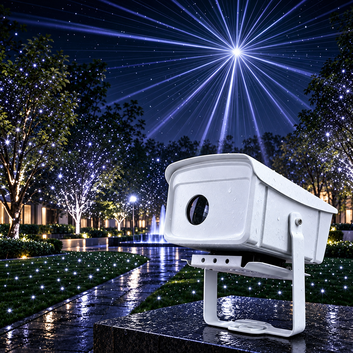 KTVLIGHTS 6W/9W White Star Laser Light DMX Wedding Projector-S68