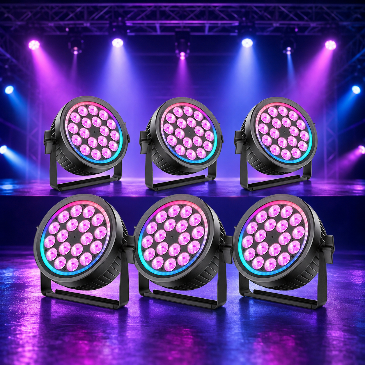 KTVLIGHTS 200W RGBW 4-in-1 Fanless Silent Stage Light-P56