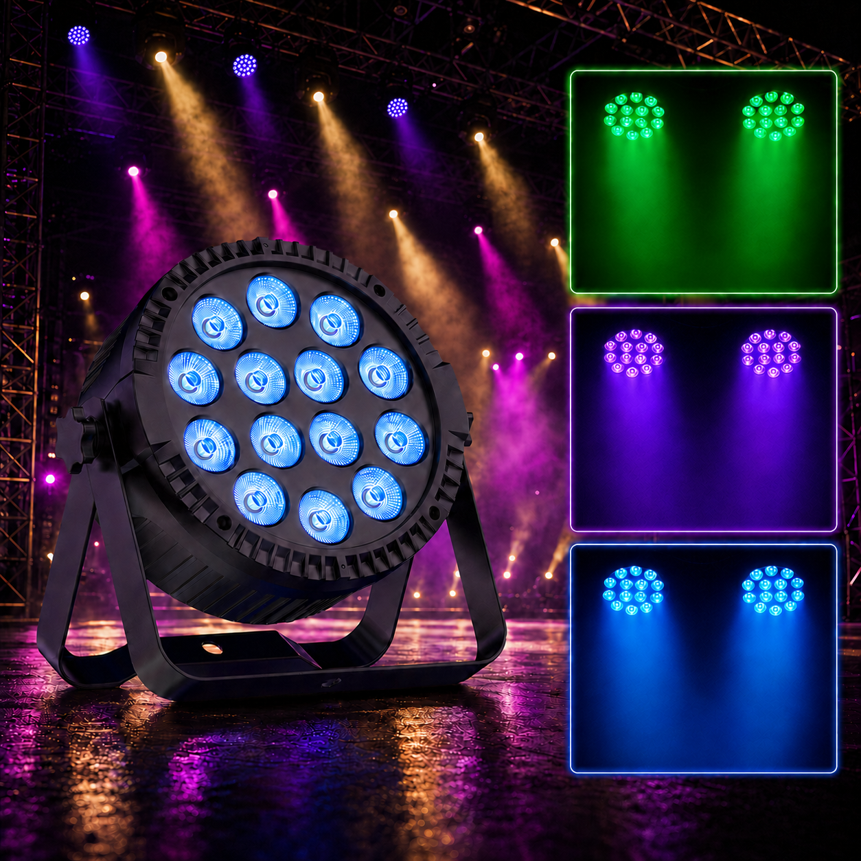 KTVLIGHTS 80W RGBW 4-in-1 LED PAR Stage Light-P2