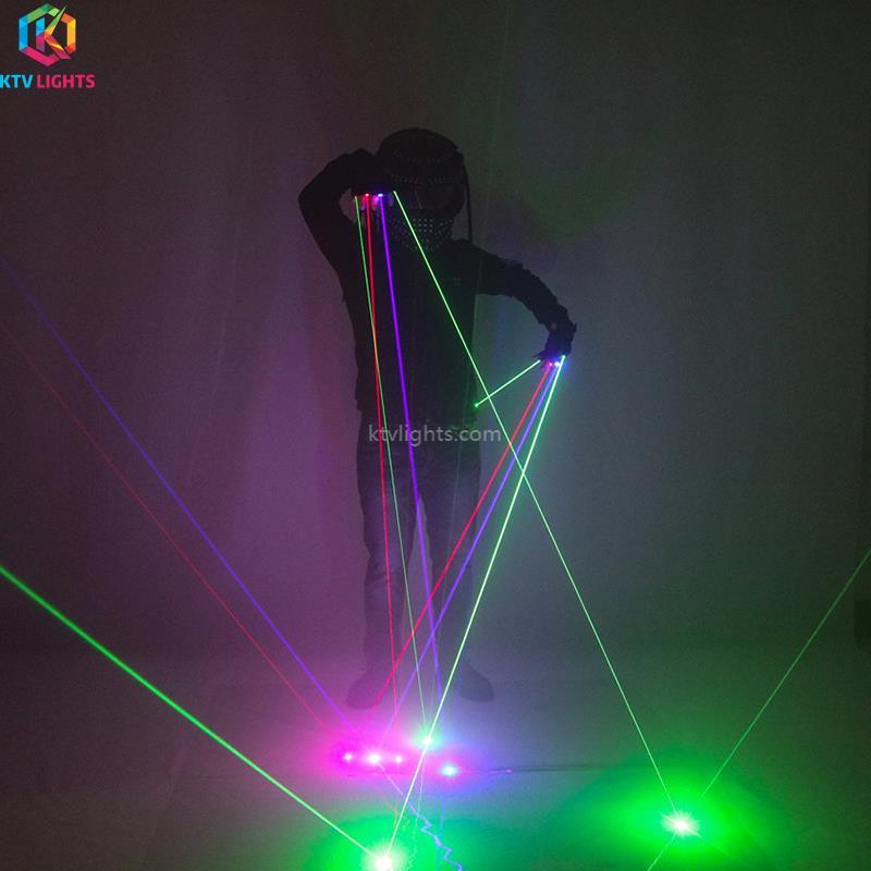 Conjunto de luvas laser para festa