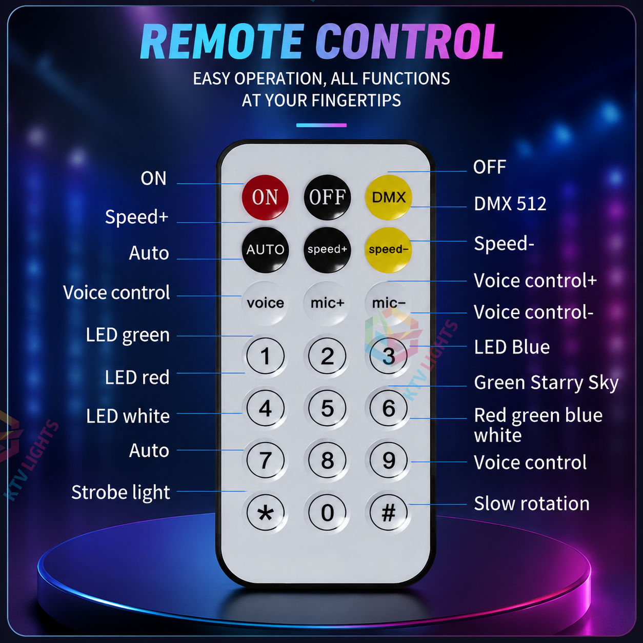 KTVLIGHTS LED Beetle Moving Head Light RGB DJ Stage Light-E5