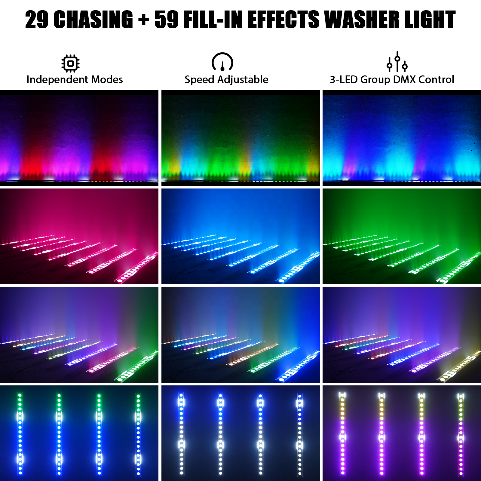 120W RGBW 18LED Wall Washer Light Bar-X16