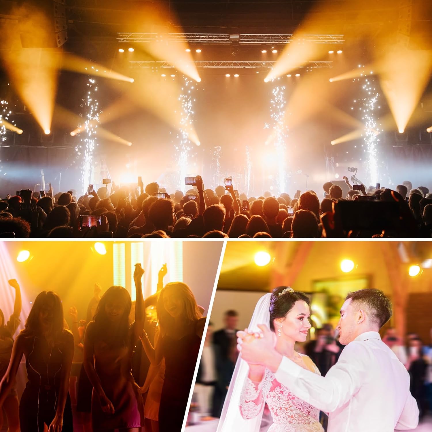 LED Round Cob Par Light 80W White + Warm White Live Broadcast Par Light-P39