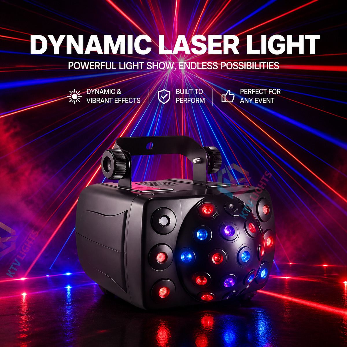 KTVLIGHTS RGB Dynamic Laser Light – DJ Party & Stage Performance – DMX512-B40