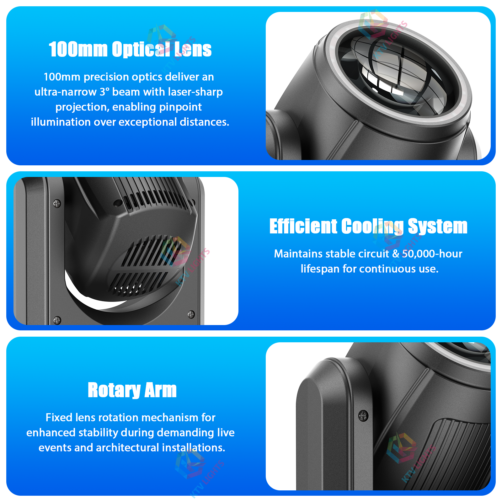 150W White RGB Halo LED Moving Head Light-E59