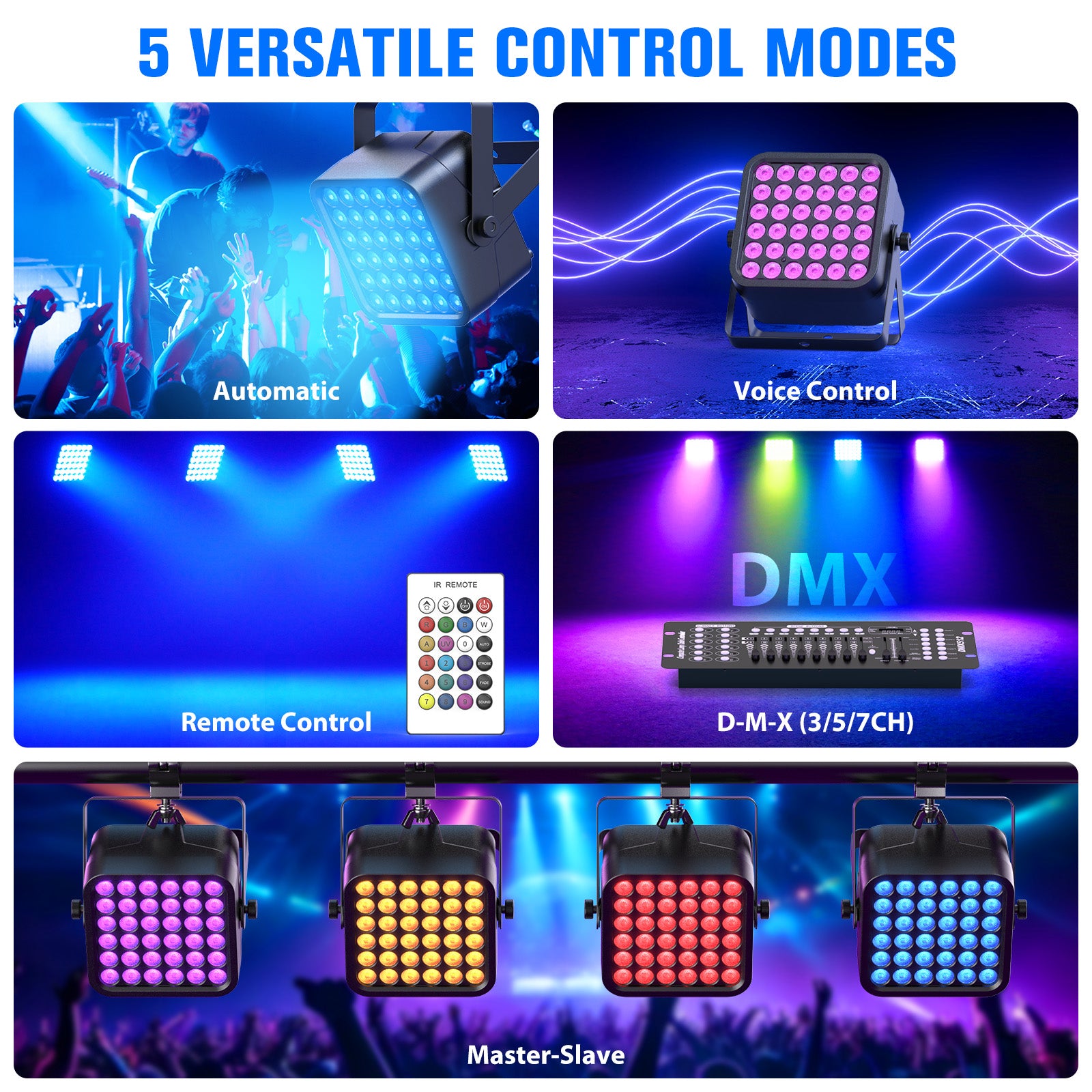 36LED Wireless Battery Light 3in1 Rechargeable RGB Par Light-P47