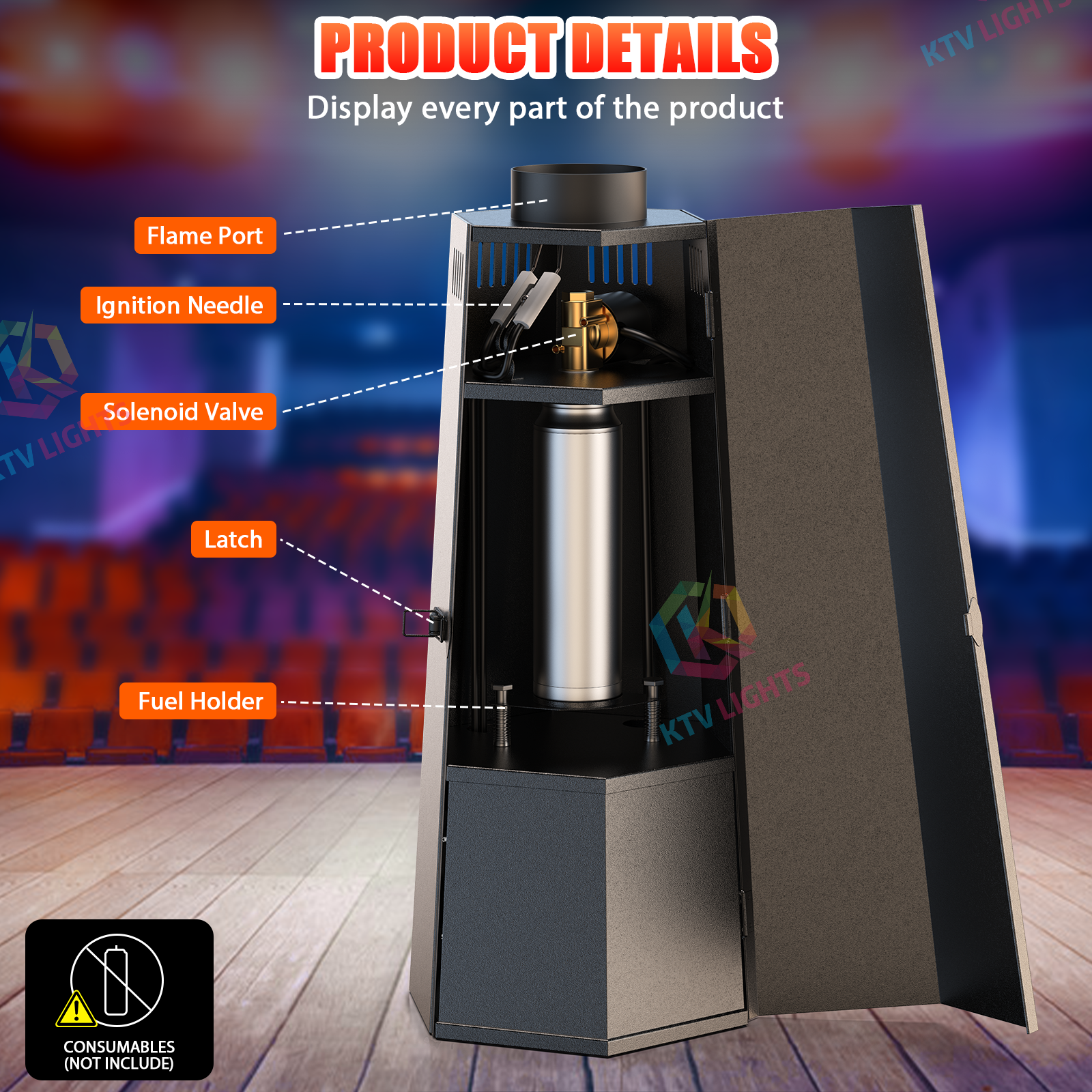 80W Dmx flame-throwing machine-H4