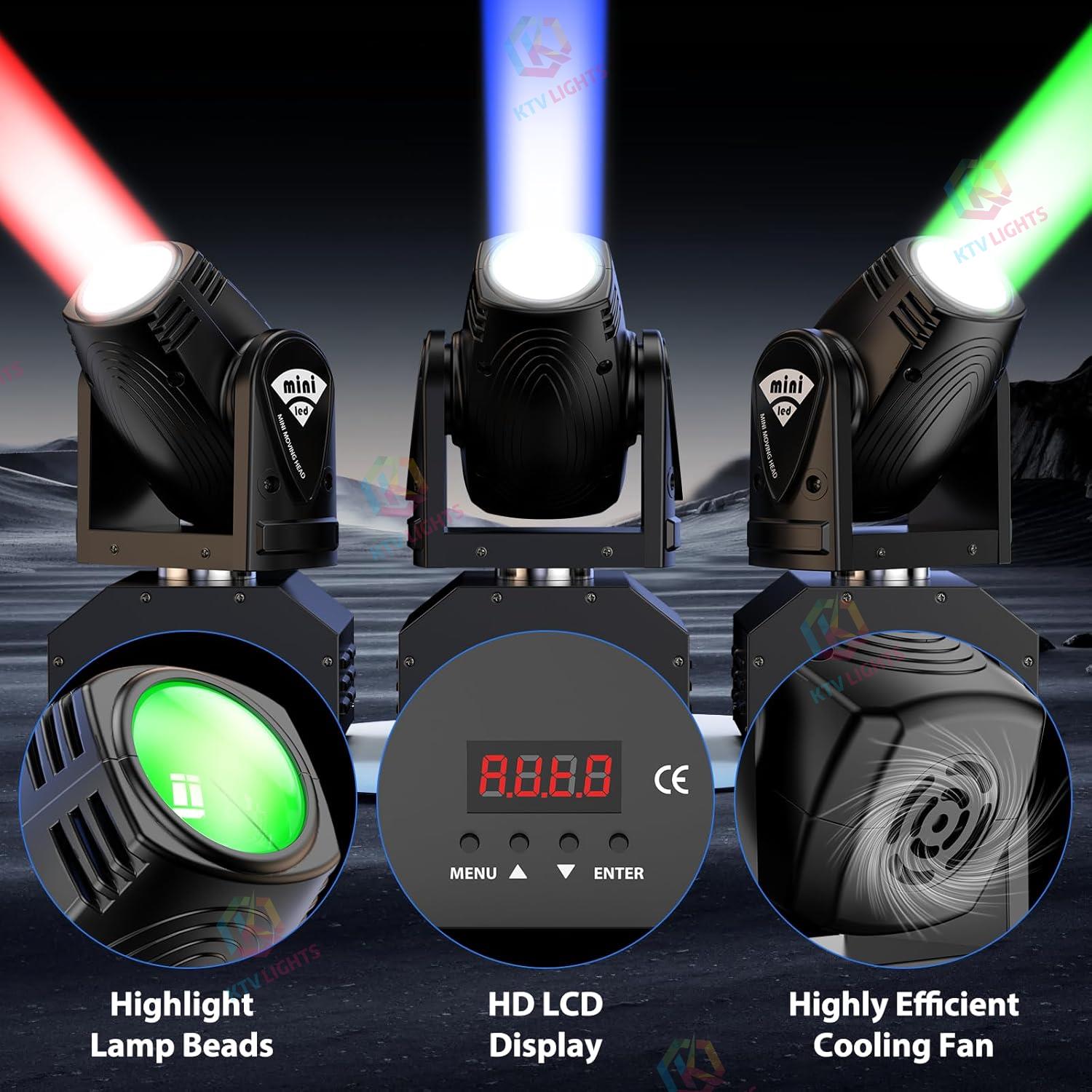Mini RGBW 4-in-1 LED Beam Moving Head Light-E20