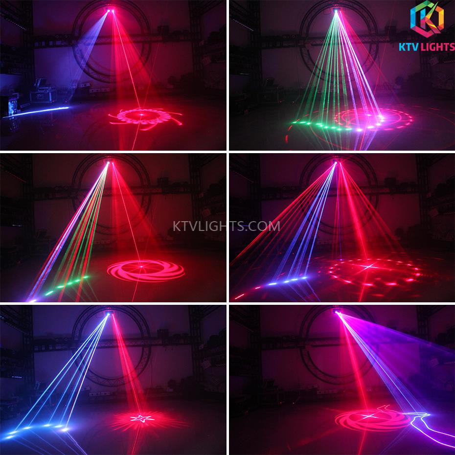 Światło laserowe skanujące RGB 2 w 1 – światło sceniczne DMX – B10