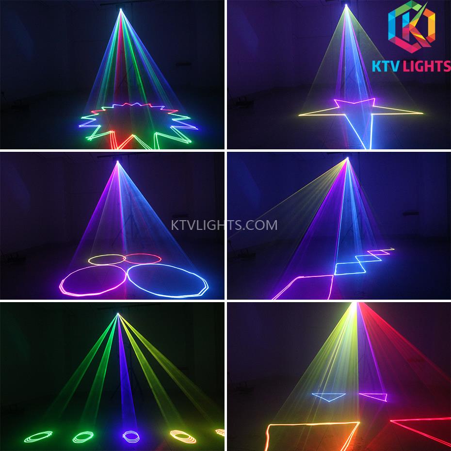2w Animated laser light - voice control, RGB beam effect, DMX512 stage light-A8