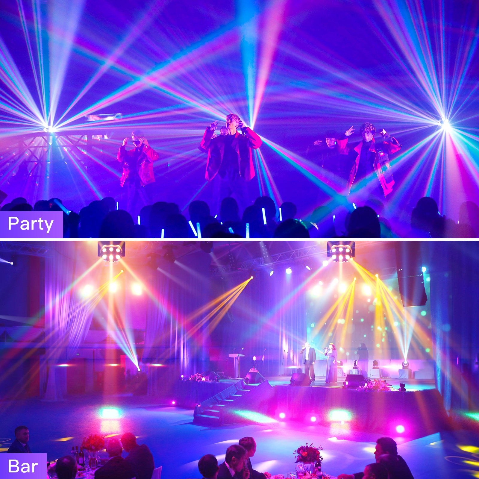 180W RGBW DMX512 Moving Head Beam Stage Light-E33