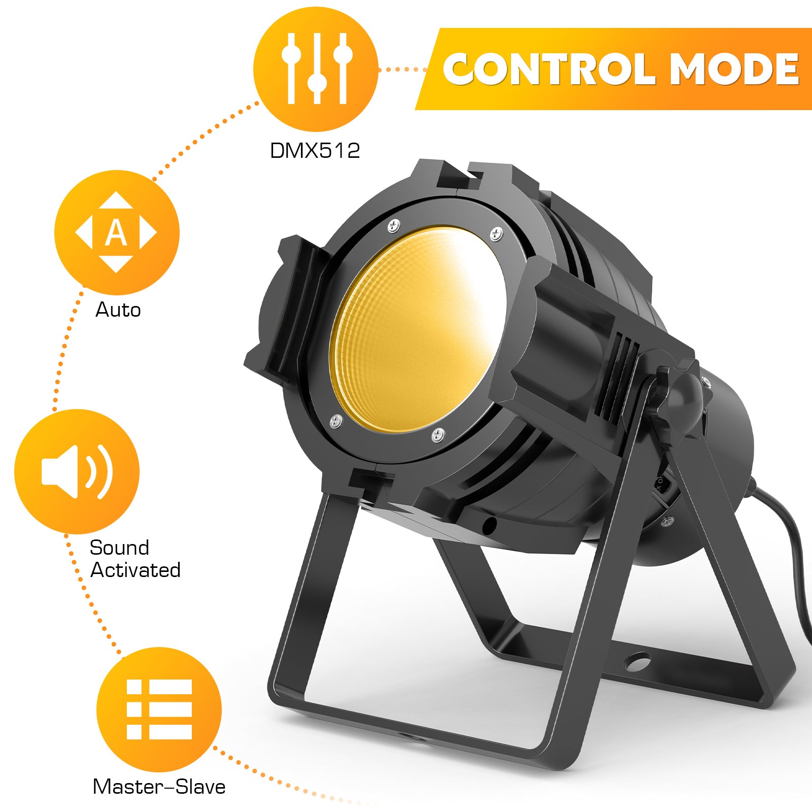 LED Round Cob Par Light 80W White + Warm White Live Broadcast Par Light-P39