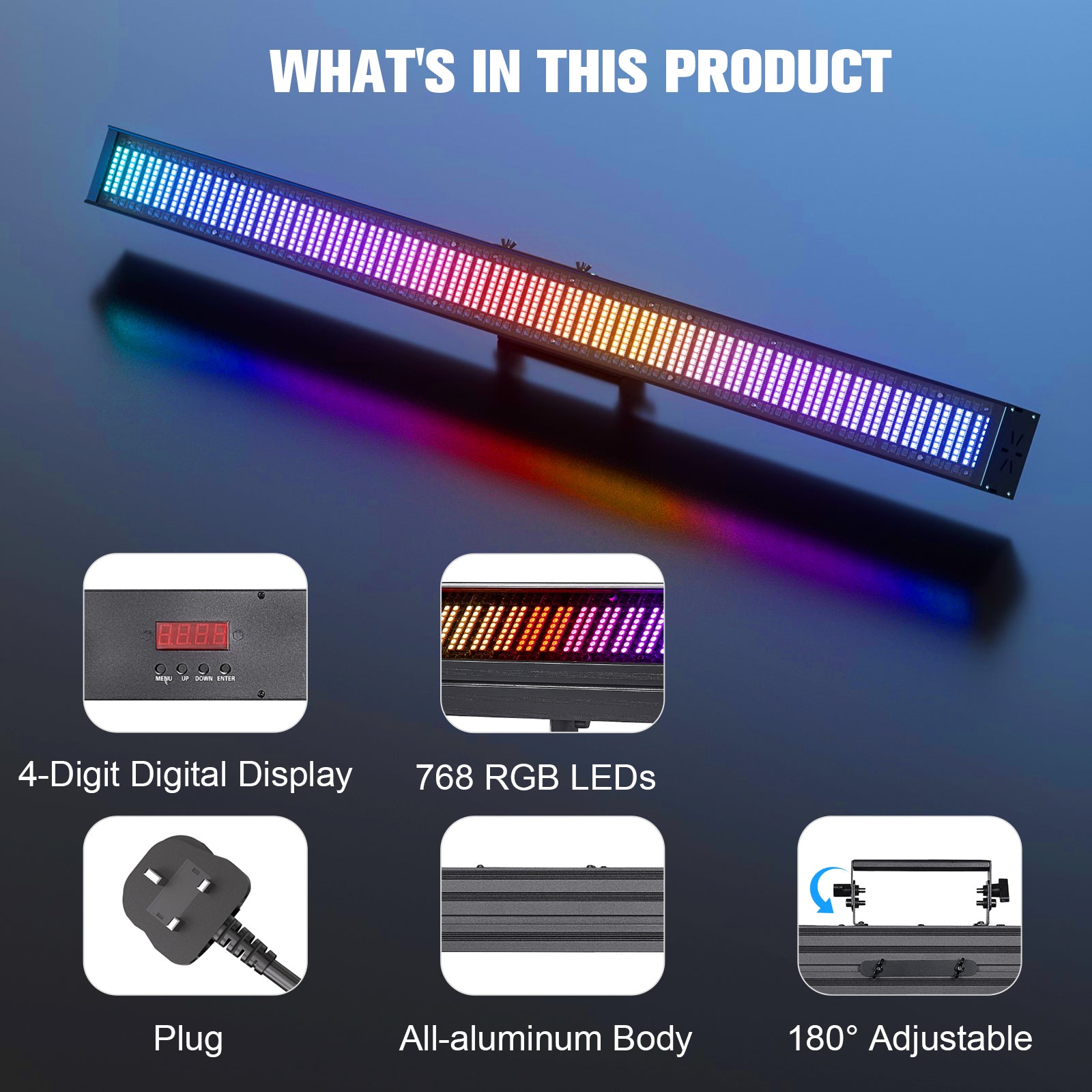 150W 768 LED RGB long strobe light wall washer-X8