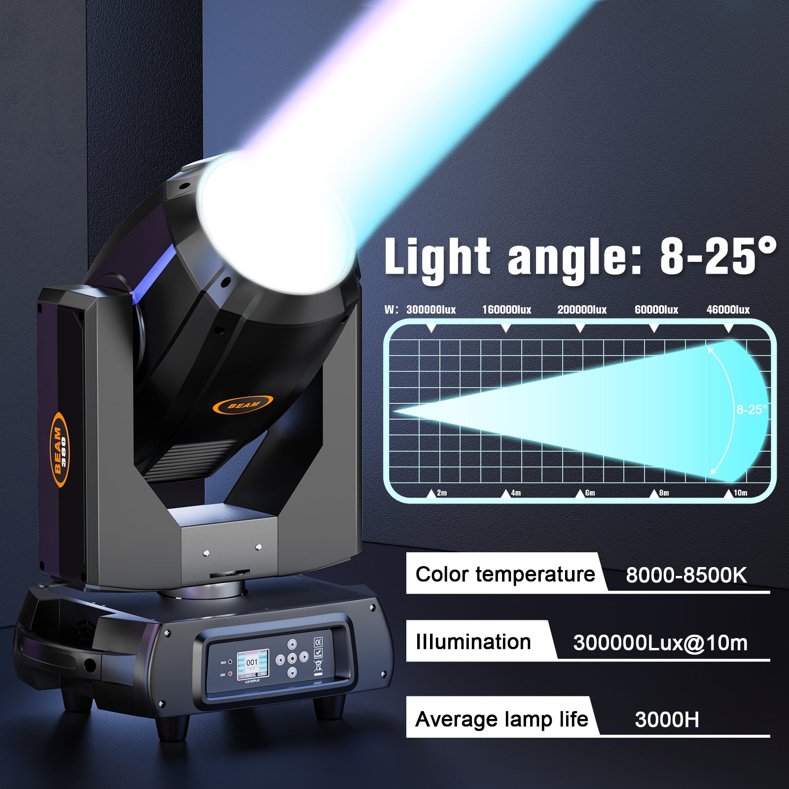 380W 17R 16+48 Prism Beam Moving Headlight - E35