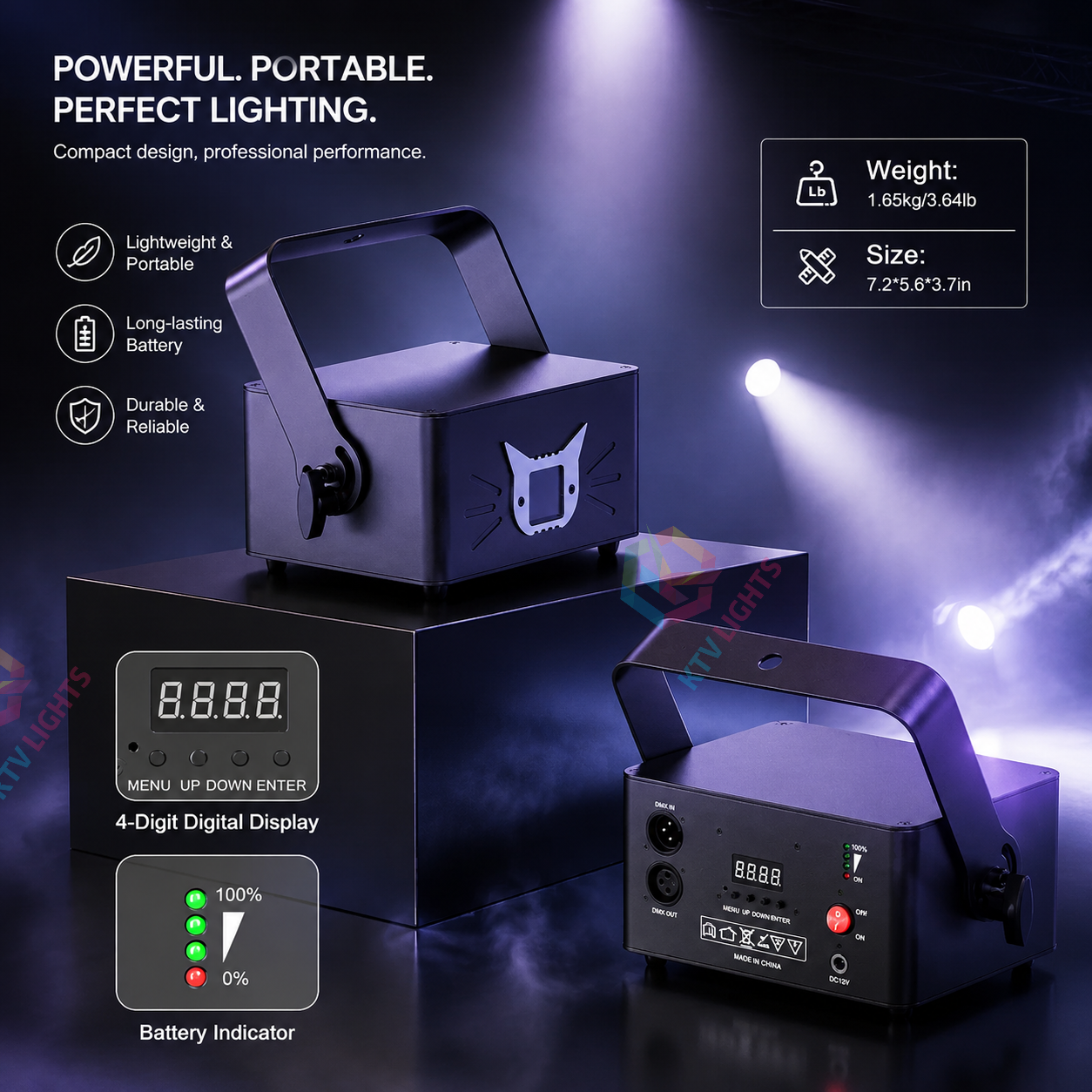 Rechargeable 3D Animation App Laser Light - A34