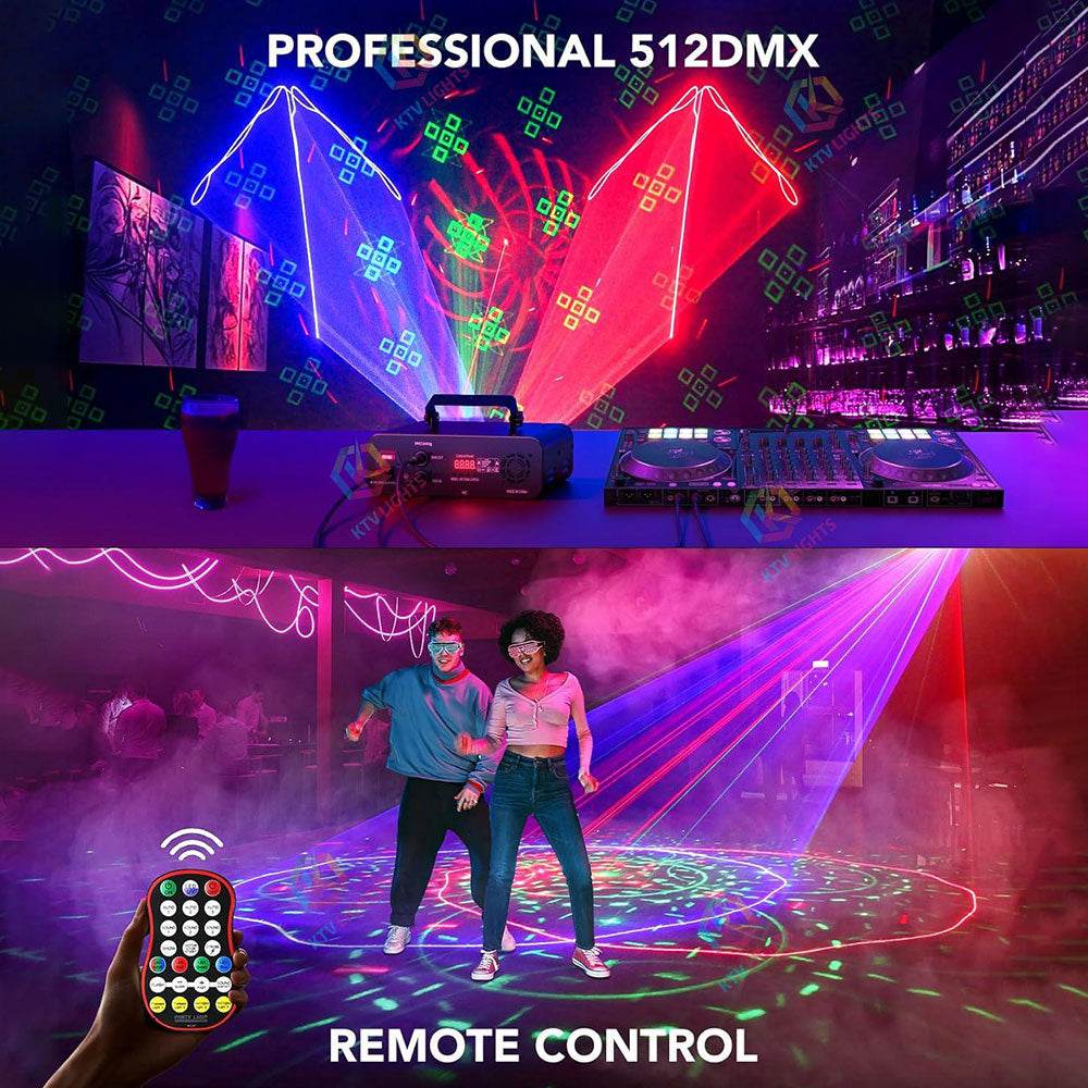 5-in-1 RGBUV Laser Light Show Projector-B48
