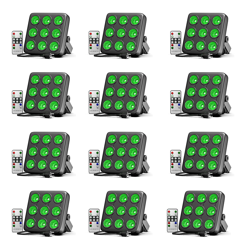 9 LED remote control square par light stage light-P28